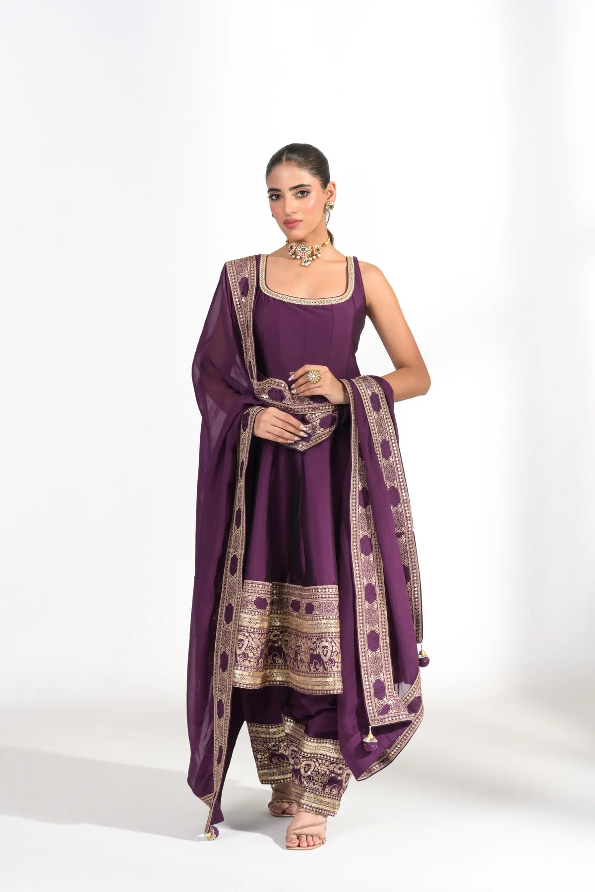 Meher Plum Patiala Suit