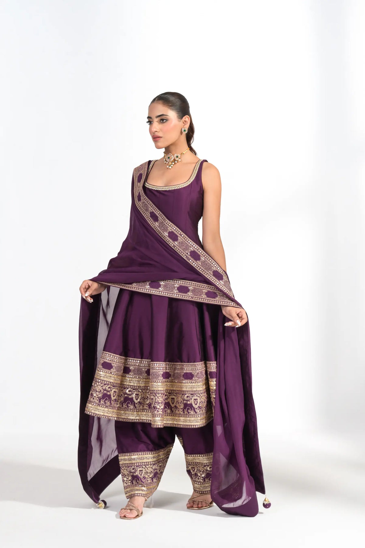 Meher Plum Patiala Suit