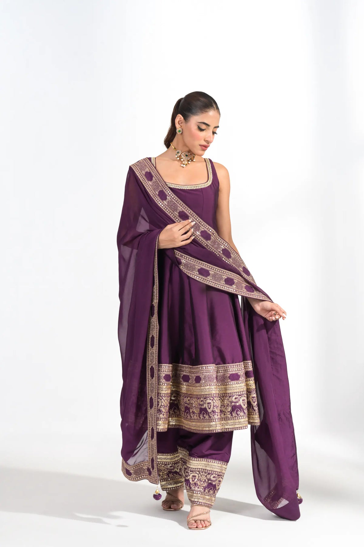 Meher Plum Patiala Suit