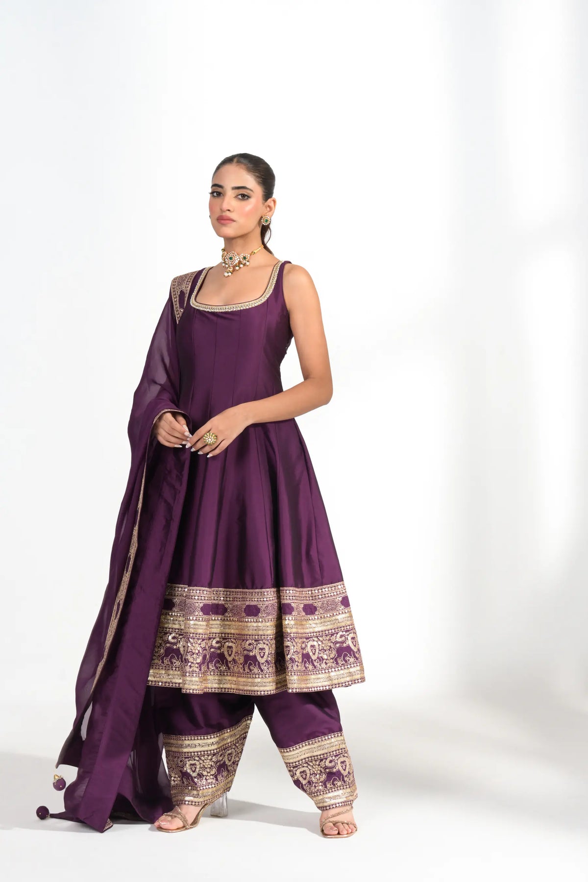 Meher Plum Patiala Suit