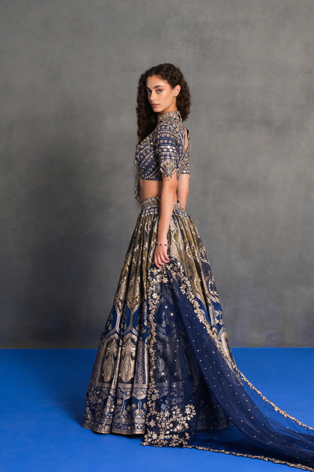 Neelambari Banarasi Lehenga