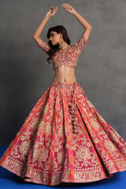 Gulnaar Coral Bridal Lehenga