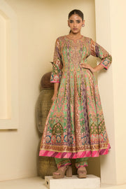 Multicolour Embroidered Anarkali Suit