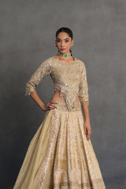 Ivory Gold Embroidered Lehenga Set