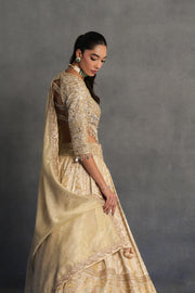 Ivory Gold Embroidered Lehenga Set