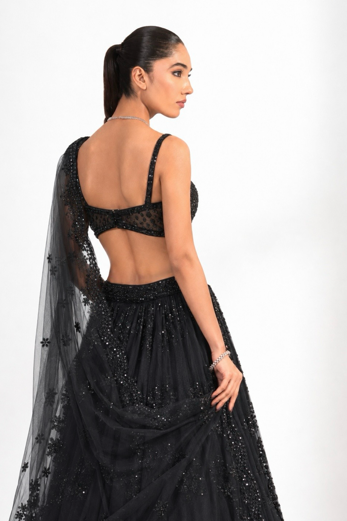 Sitara Noir Lehenga Set