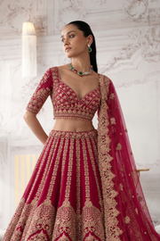 Dahlia Ruby Bridal Lehenga