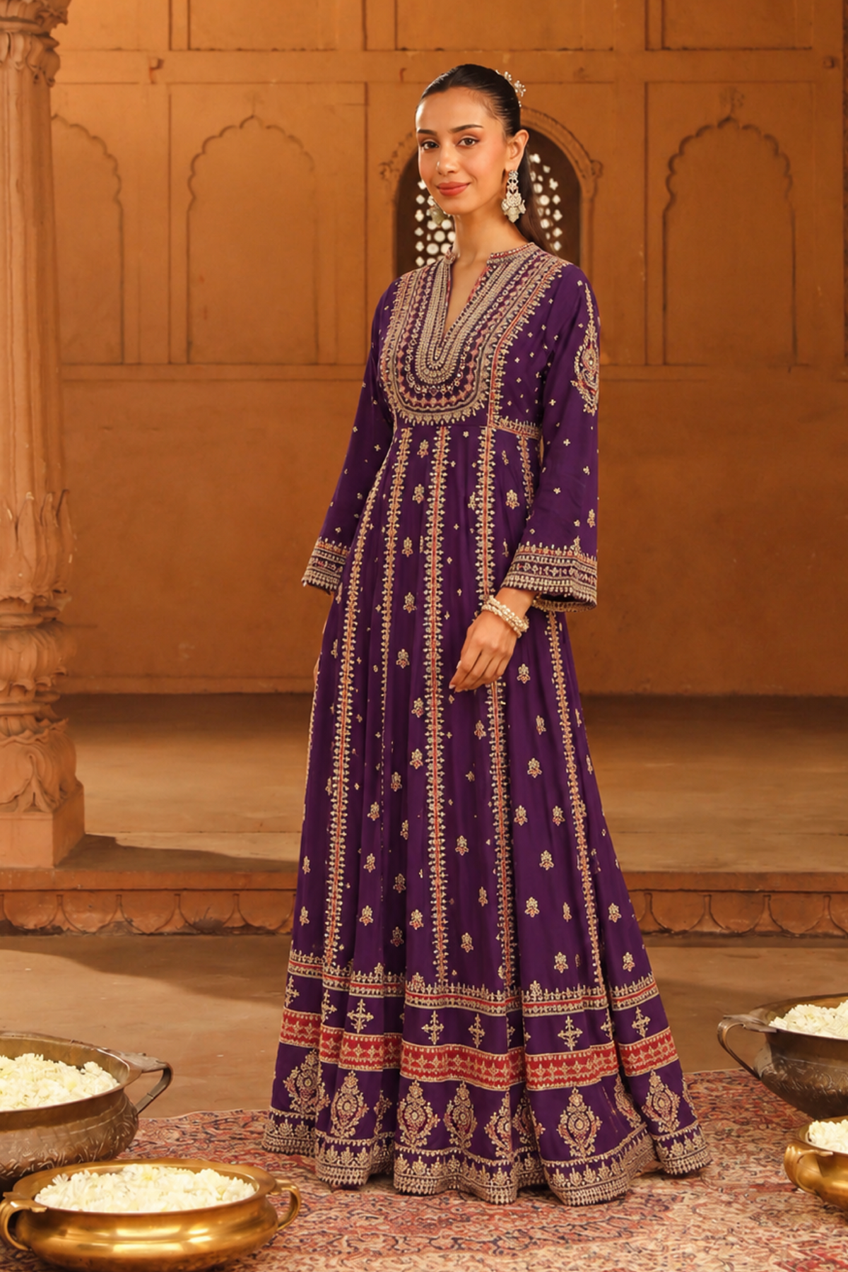 Garnet Bloom Anarkali
