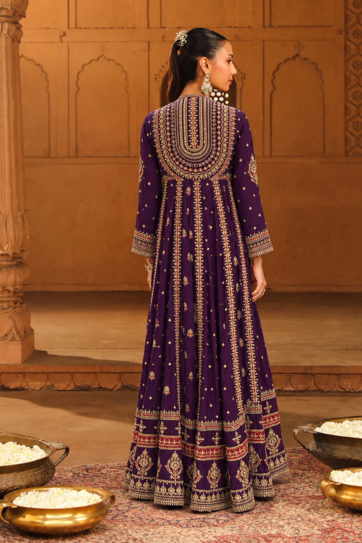 Garnet Bloom Anarkali