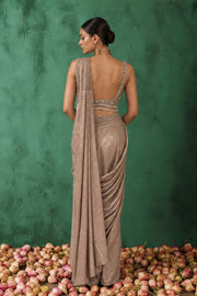 Amara Taupe Embellished Saree