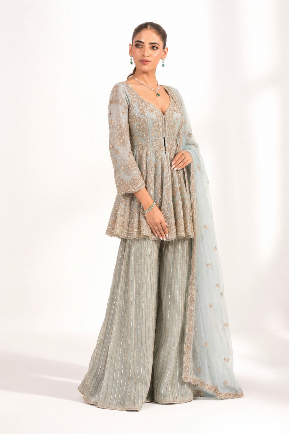 Mirelle Ice Embroidered Sharara