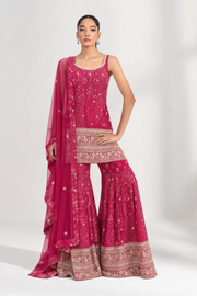 Qadira Pink Sharara Set