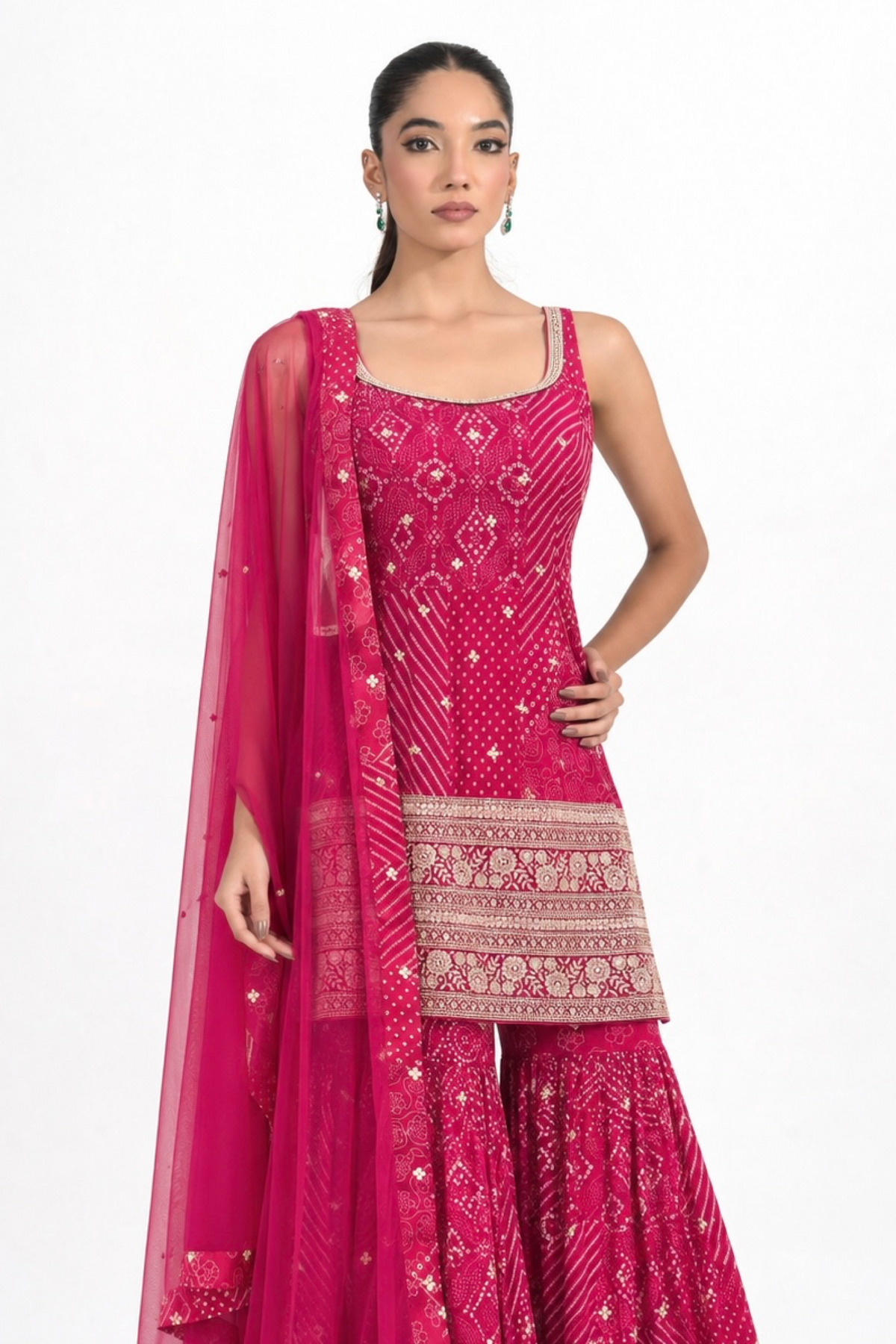 Qadira Pink Sharara Set