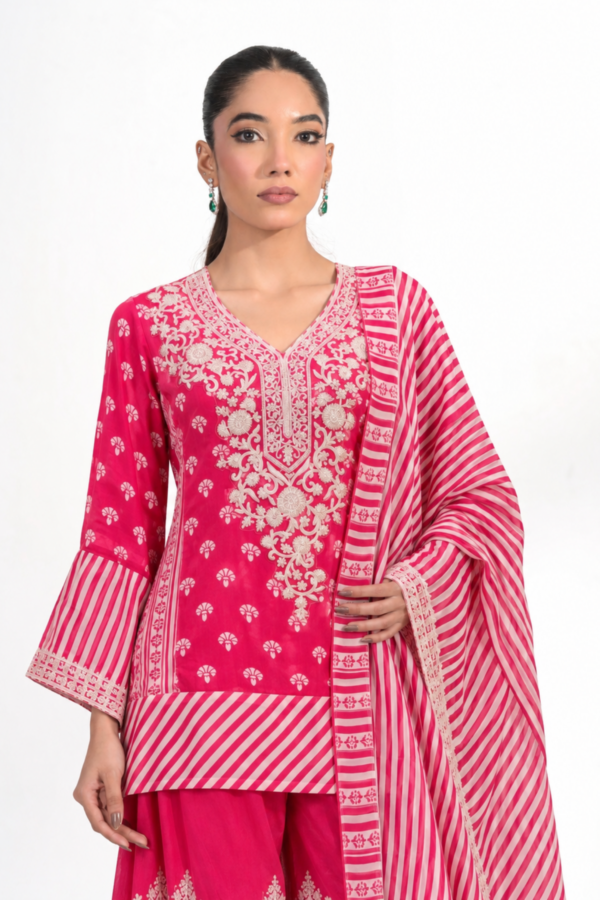 Laila Pink Printed Sharara