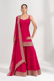 Darpan Fuchsia Sharara Set