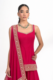 Darpan Fuchsia Sharara Set