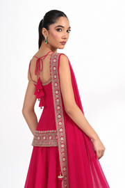 Darpan Fuchsia Sharara Set