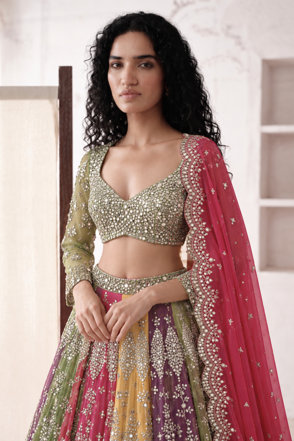 Ishara Multicolour Embellished Lehenga — image 2
