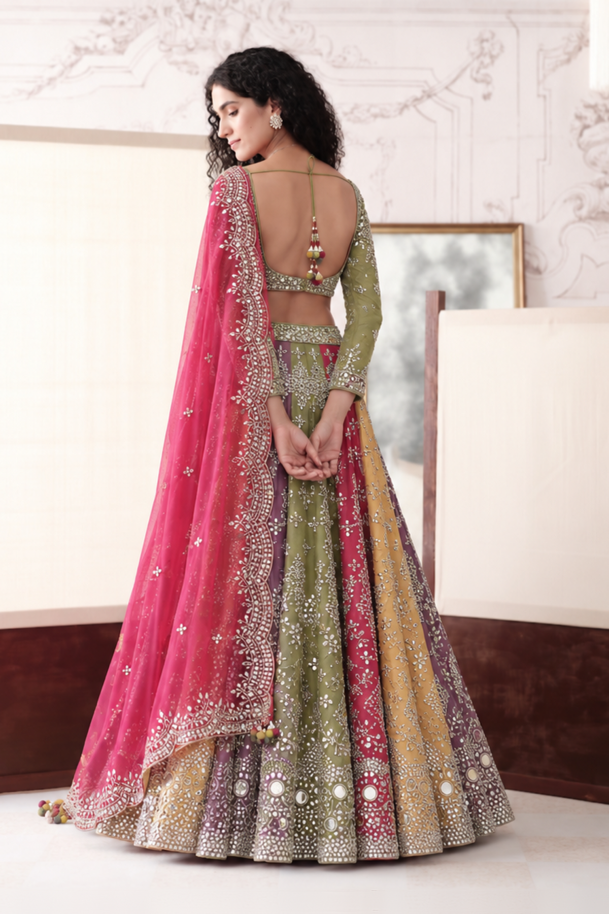 Ishara Multicolour Embellished Lehenga — image 3