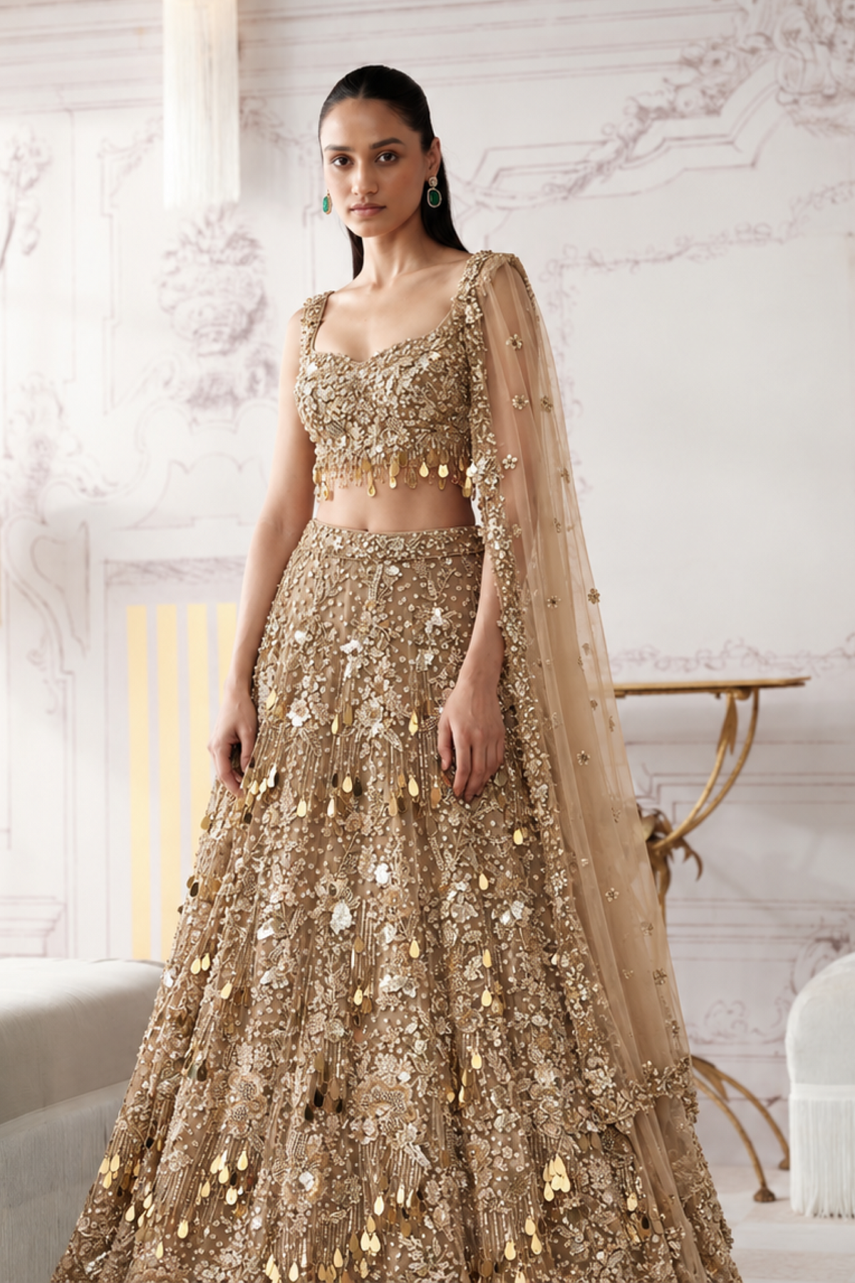 Tahlira Gold Embellished Lehenga — image 2
