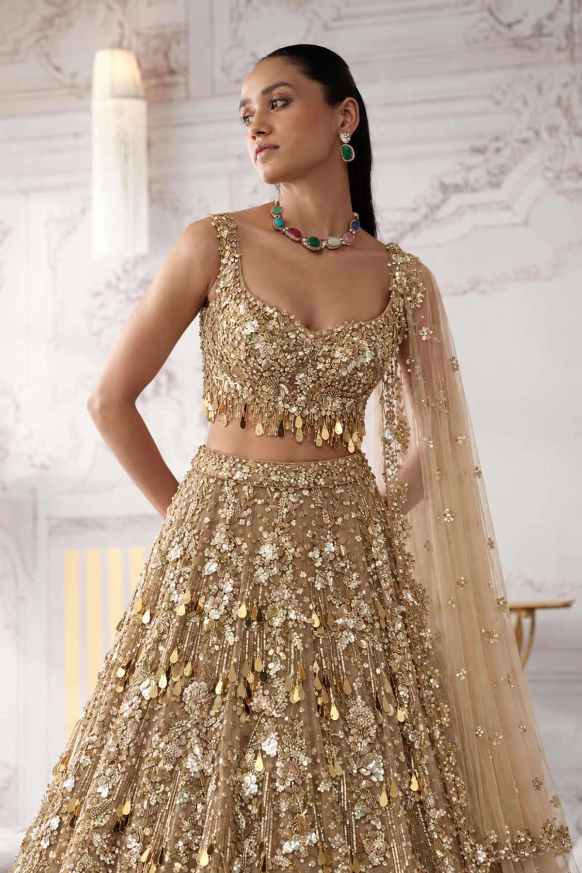 Tahlira Gold Embellished Lehenga — image 3