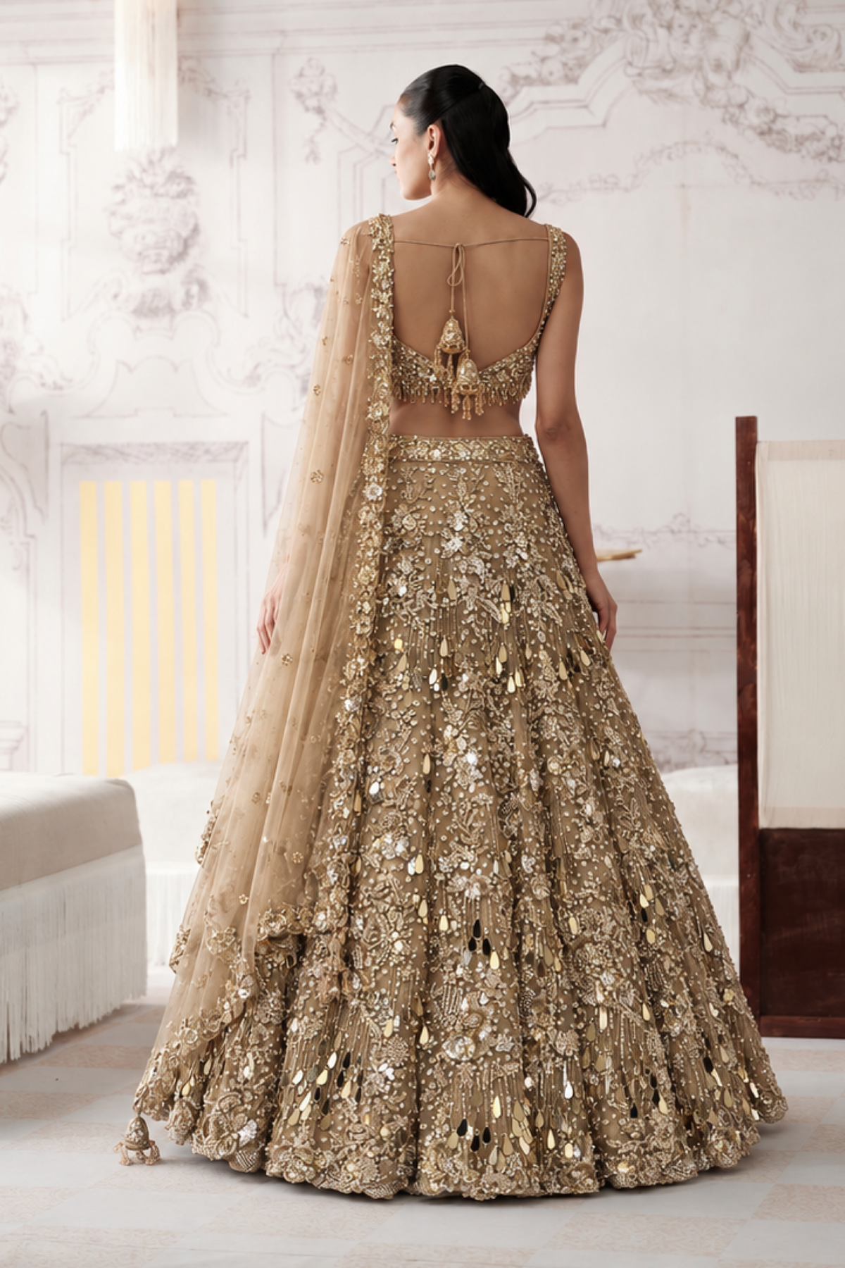 Tahlira Gold Embellished Lehenga — image 4
