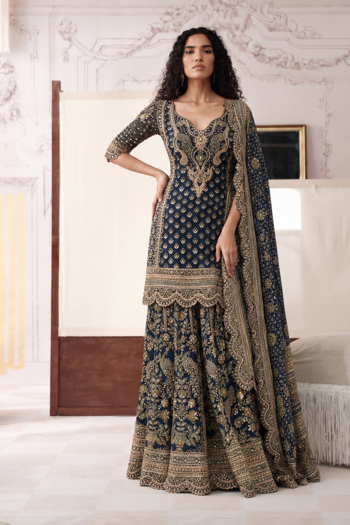 Keziah Embroidered Sharara — image 1