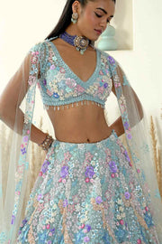 IQRA BLUE LEHENGA