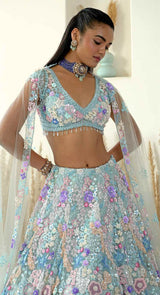 IQRA BLUE LEHENGA