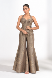 Elowen Taupe Brocade Co-ord — view 1