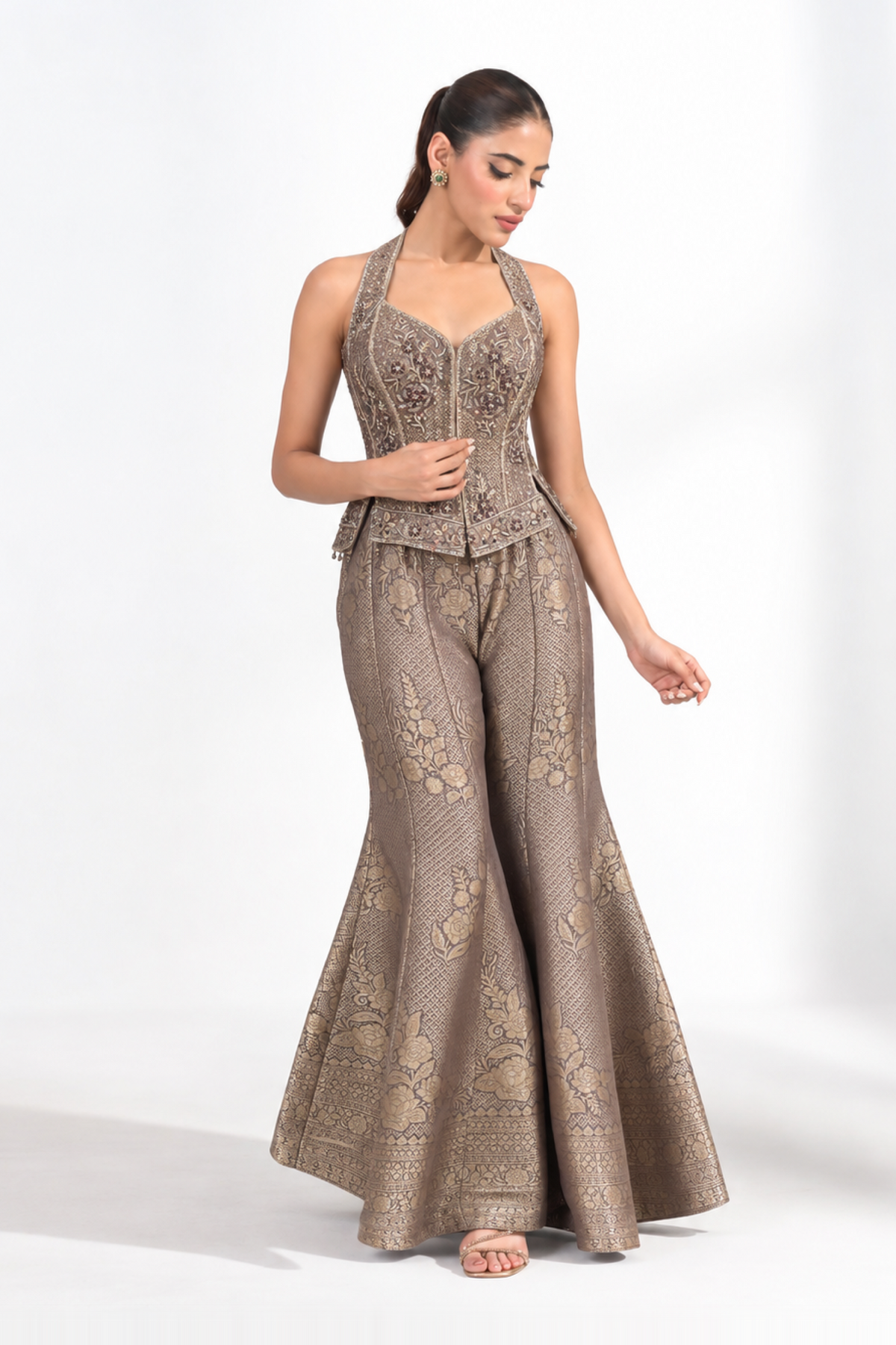 Elowen Taupe Brocade Co-ord — view 2