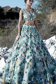 DARCY GREEN LEHENGA