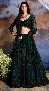 LAYLA GREEN LEHENGA