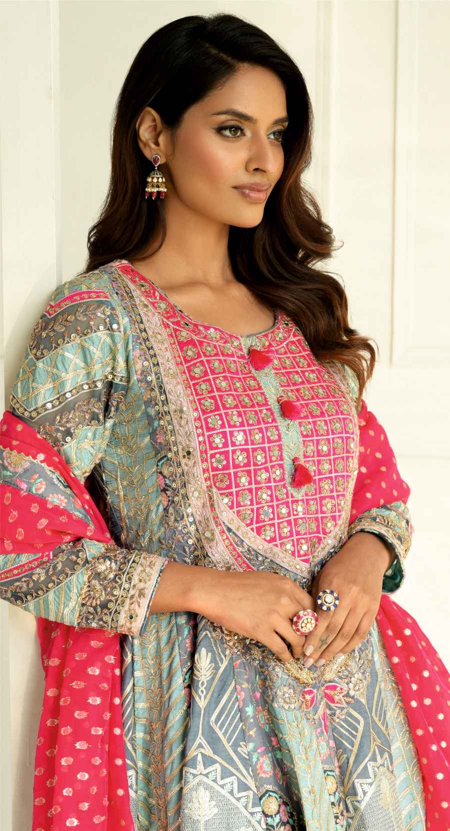 MULTI JAMAVAR SUIT