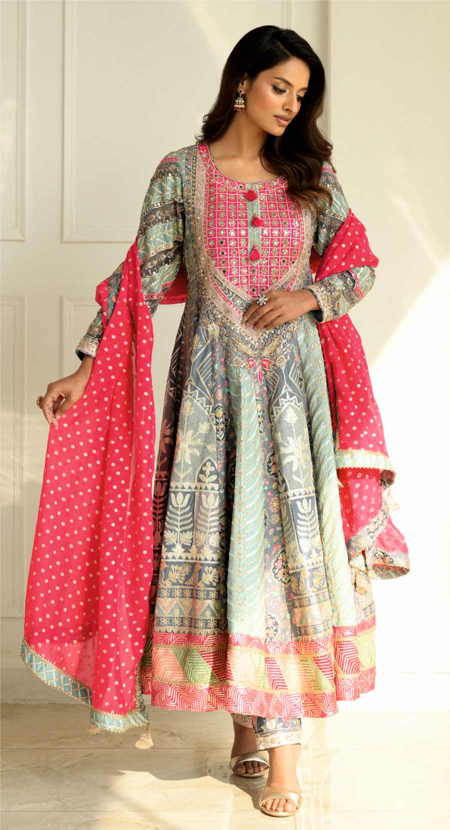 MULTI JAMAVAR SUIT