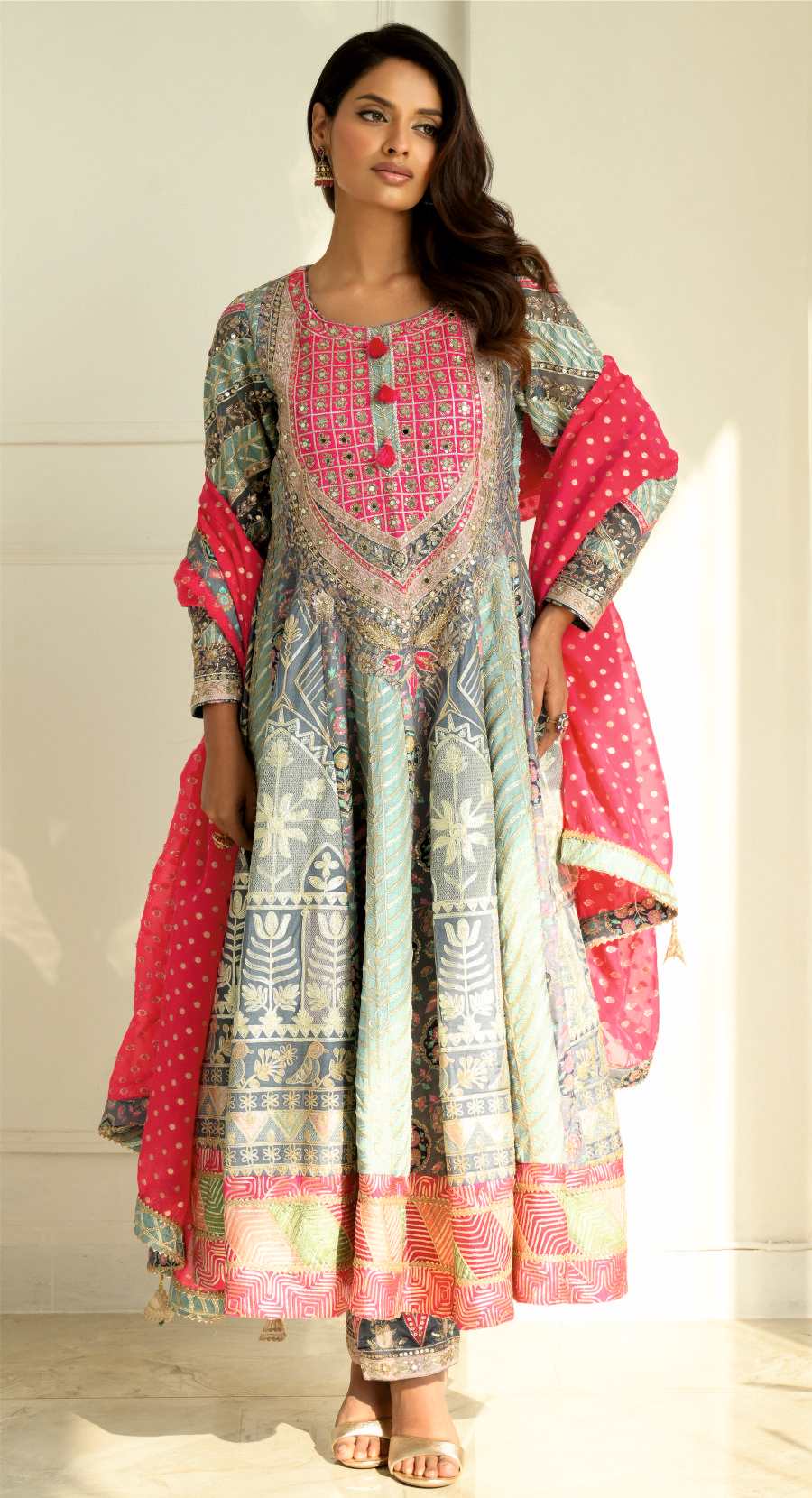 MULTI JAMAVAR SUIT