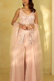 PINK SHEESHADORI SHARARA