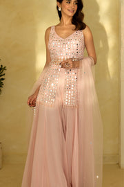 PINK SHEESHADORI SHARARA
