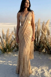 NORAH SEQUIN DRAPE SAREE
