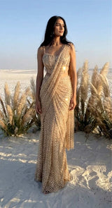 NORAH SEQUIN DRAPE SAREE