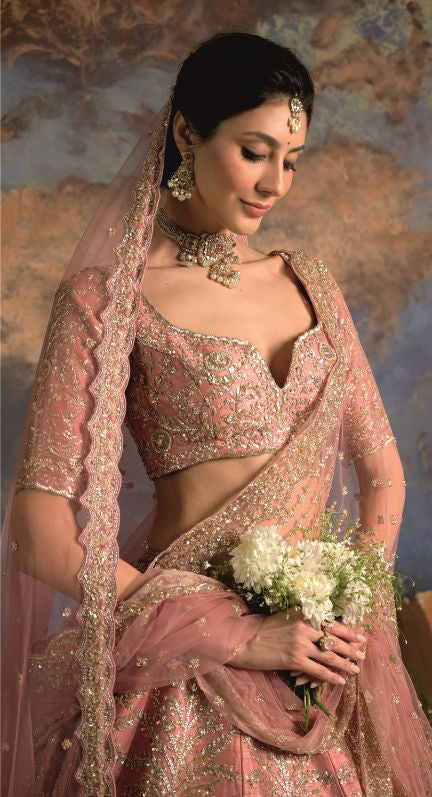 Pink Tilladori Bridal Lehenga.