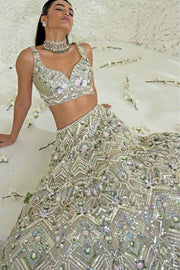 ROSETTE MINT LEHENGA