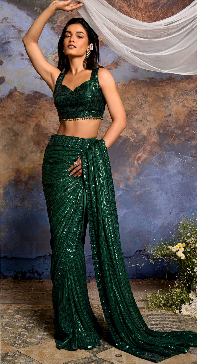 ZOHRA SEQUIN SAREE
