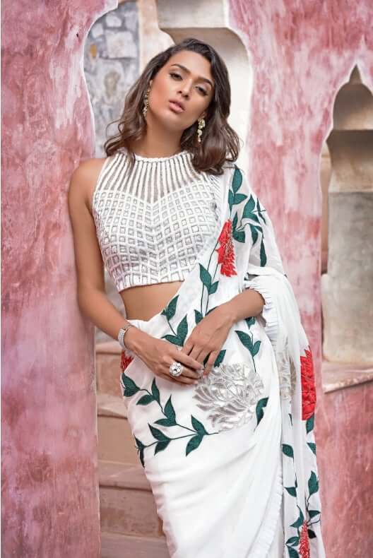 Sari Skirts - Buy Indo Western Sari Skirts Online for Women & Girls in  India - Indya