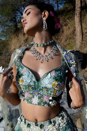 DARCY GREEN LEHENGA