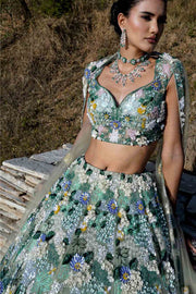 DARCY GREEN LEHENGA