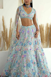 IQRA BLUE LEHENGA
