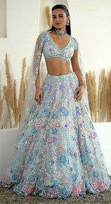 IQRA BLUE LEHENGA