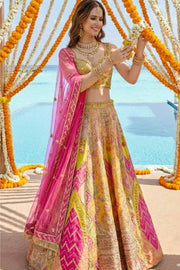 AZMA MULTICOLOURED LEHENGA