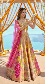 AZMA MULTICOLOURED LEHENGA